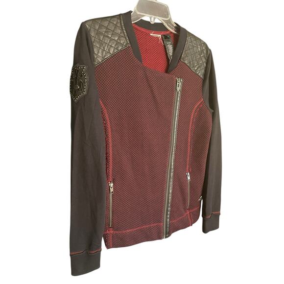 Harley Davidson Women's Maroon/Burgundy & Black Full Zip Long Sleeve Size XL - Picture 2 of 11